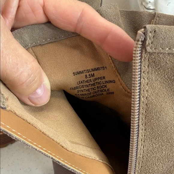 Steve Madden Summit Women's Boots Taupe Suede Size 8.5 NWOB - Picture 5 of 9